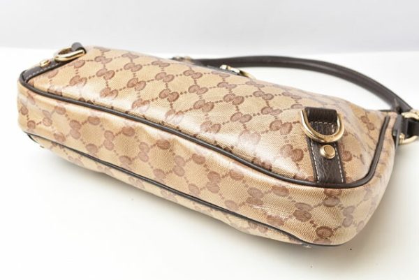 2405b06 g 6 Gucci Shoulder Bag GG Crystal Brown