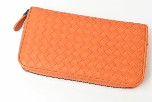 2405b09 bv 3 Bottega Veneta Long Wallet Orange