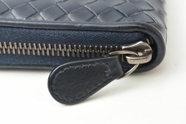 2405b10 bv 4 Bottega Veneta Long Wallet Intrecciato Blue