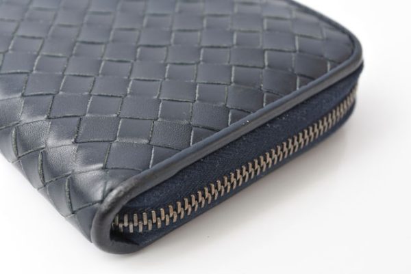 2405b10 bv 9 Bottega Veneta Long Wallet Intrecciato Blue