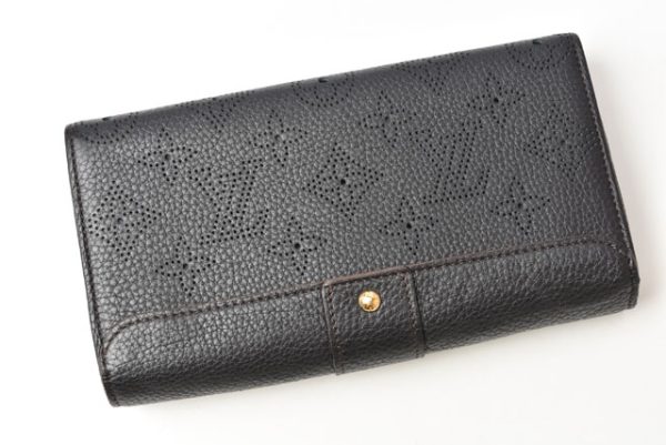 2405c2 lv 3 Louis Vuitton Long Wallet Portefeuille Iris Mahina Noir