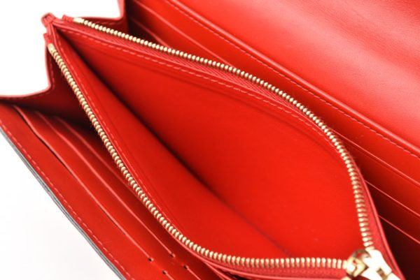 2405c7 lv 8 Louis Vuitton Sala Wallet Long Vernis Threes Red