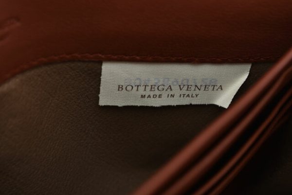 240610a03 bv 8 Bottega Veneta Long Wallet Intrecciato Python Brown