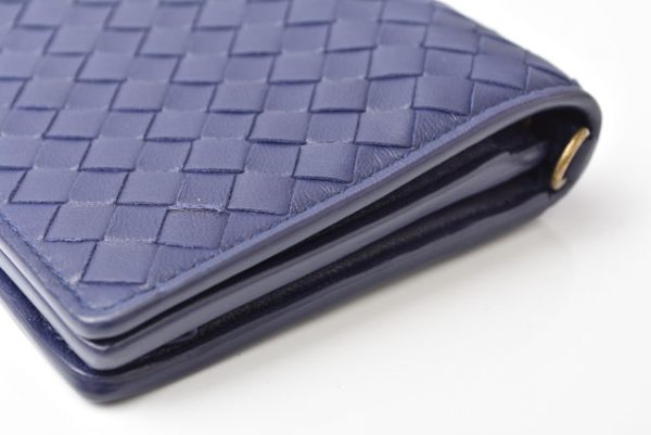 240628c12 bv 5 Bottega Veneta Wallet Intrecciato Blue