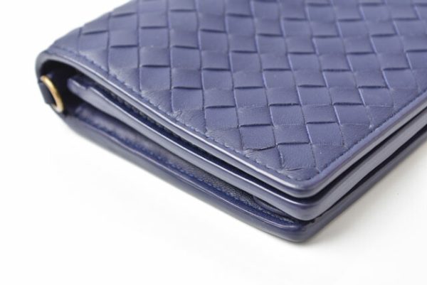 240628c12 bv 6 Bottega Veneta Wallet Intrecciato Blue