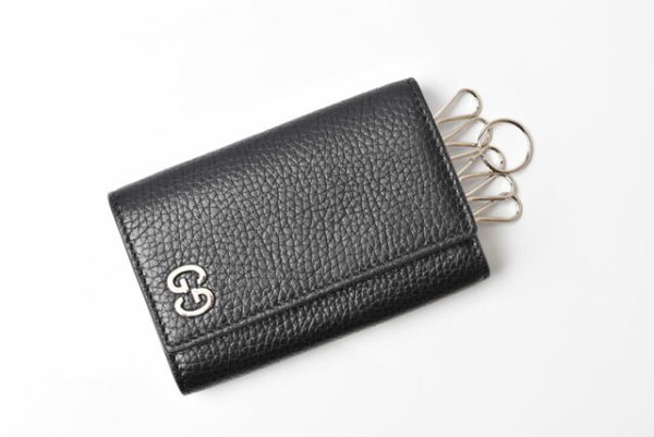 240628c8 g 2 Gucci Key Case GG Black