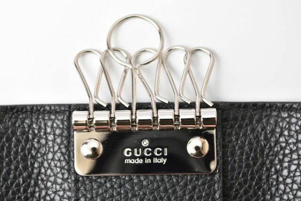 240628c8 g 4 Gucci Key Case GG Black