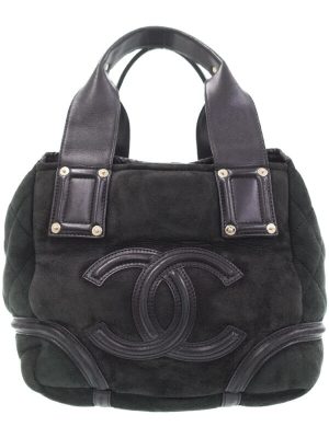 2424092070013 Chanel Black Quilted Lambskin Caviar CC Shoulder Bag