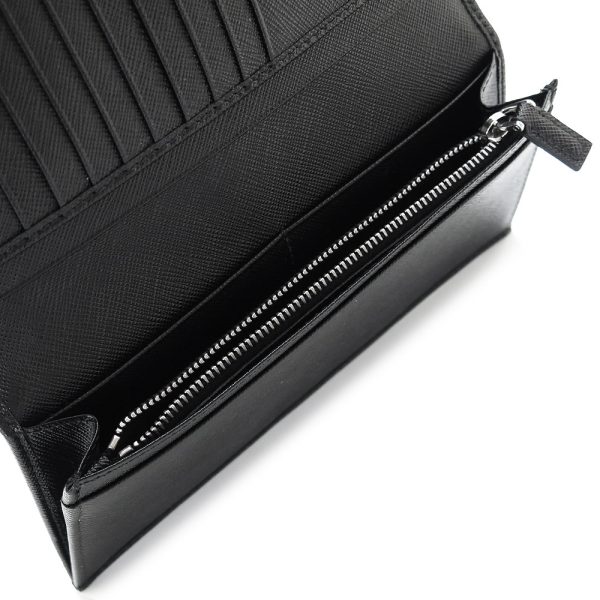 2mv836 saftr nero 4 Prada Long Wallet Saffiano Black Flap Cover