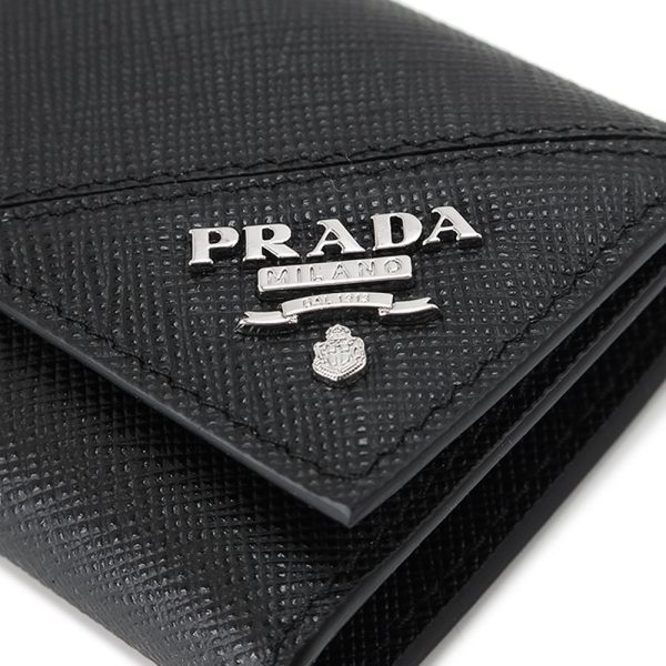 2pg222 safme nero 5 Prada Key Case 6 Row Key Hook Saffiano Black