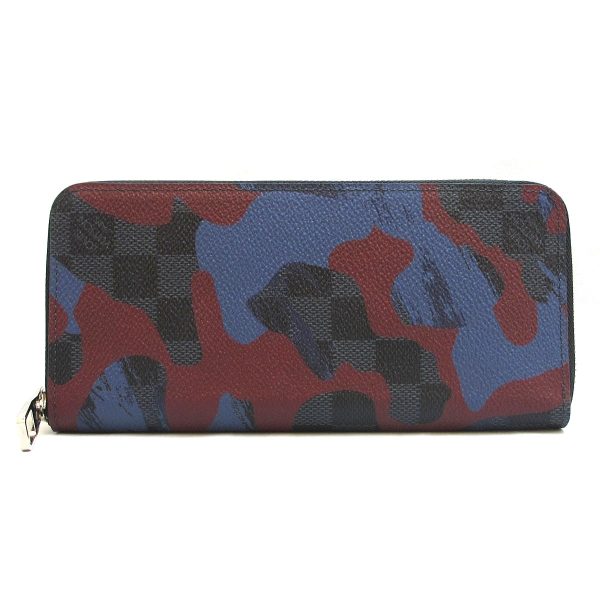 3 lv180121 2r Louis Vuitton Long Cobalt Zippy Wallet Camouflage N63293