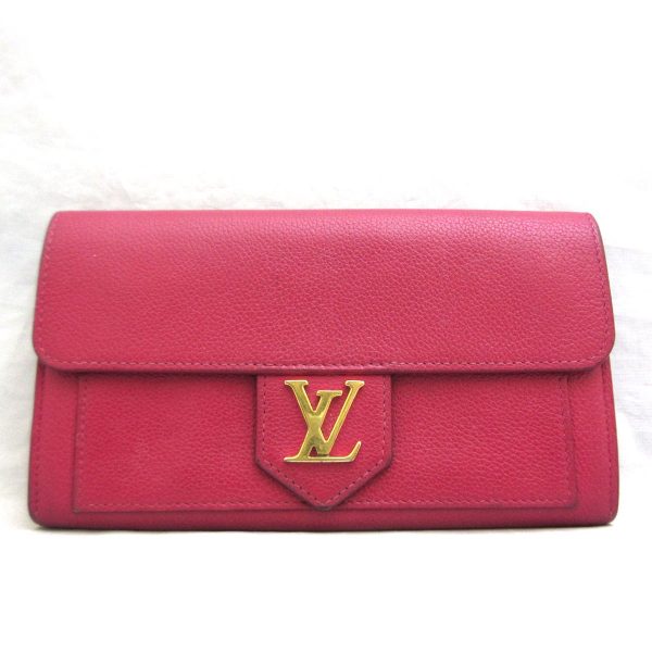 3 lv190301 1ru LOUIS VUITTON Portefeuille lock Me Dahlia M60863 BifLong Wallet