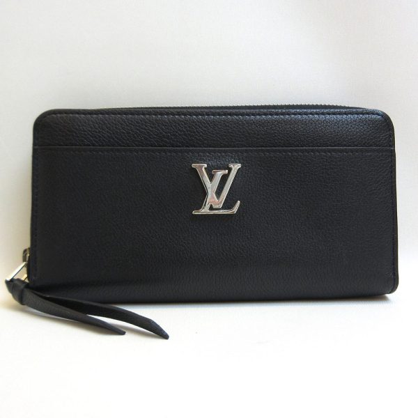 3 lv200807 4u Louis Vuitton Lock Me Zippy Wallet Black Long Wallet M62622