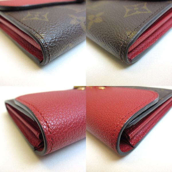 3 lv201120 2ta 02 Louis Vuitton Portefeuil Venus Red Brown Long Wallet BifMonogram M61836