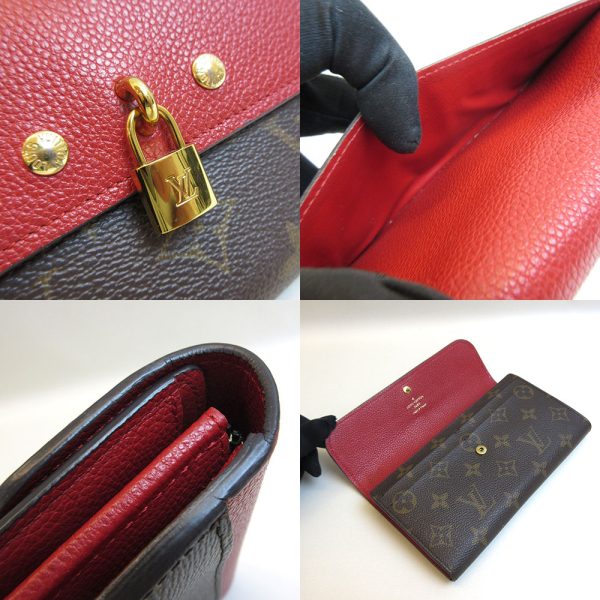 3 lv201120 2ta 03 Louis Vuitton Portefeuil Venus Red Brown Long Wallet BifMonogram M61836