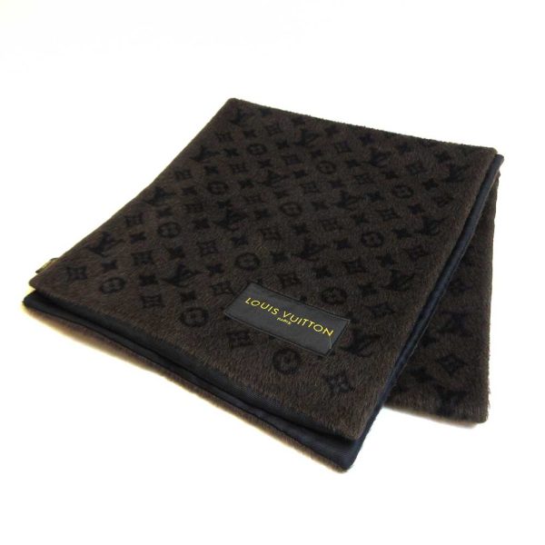 3 lv201202 1u Louis Vuitton Accessories Alpaca Blend Muffler Black