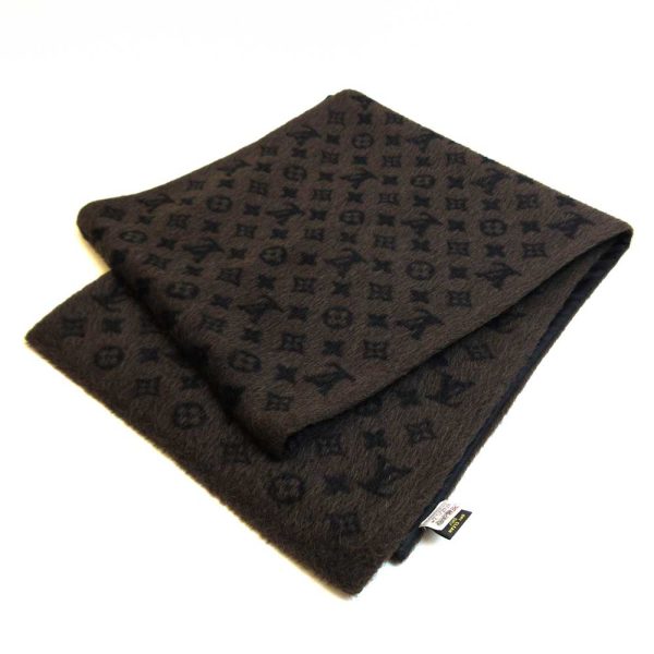 3 lv201202 1u 01 Louis Vuitton Accessories Alpaca Blend Muffler Black