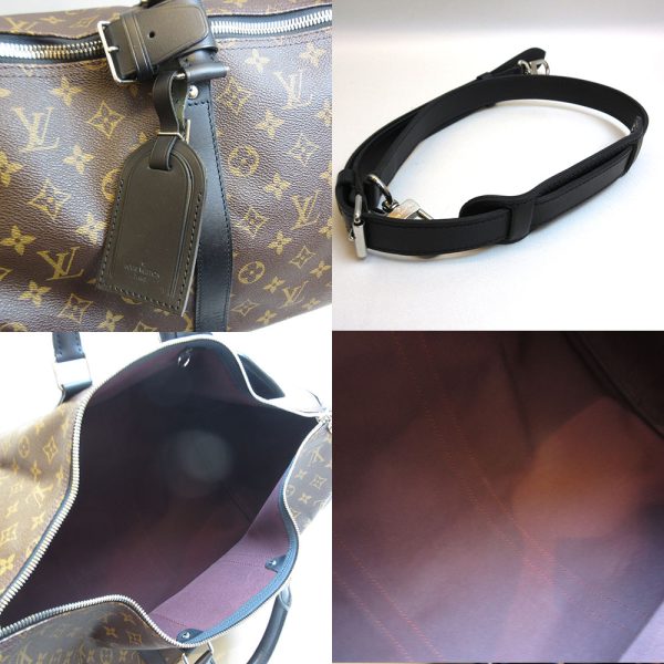 3 lv210108 1u 05 Louis Vuitton Macassar Keepall 55 Bandouliere Shoulder Bag