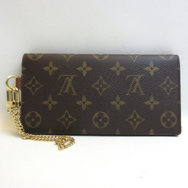 3 lv210122 1u 01 Louis Vuitton Portefeuille M58008 Long Wallet Chain Wallet