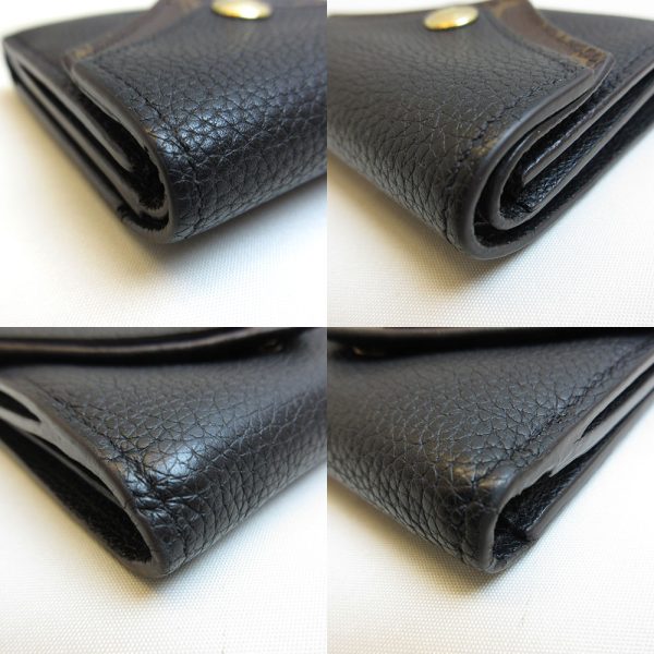 3 lv210226 2ta 02 Louis Vuitton Portefeuil Double V Noir Black Mini Wallet M64420