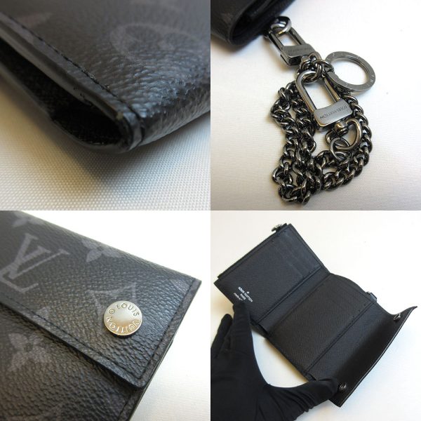 3 lv210415 2ta 03 Louis Vuitton Chain Black Mini Wallet Eclipse M63510