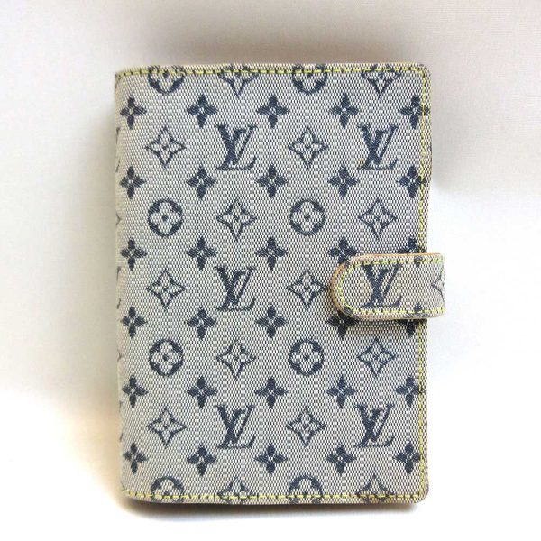 3 lv210527 1ta Louis Vuitton Agenda PM Blue Notebook Monogram Mini