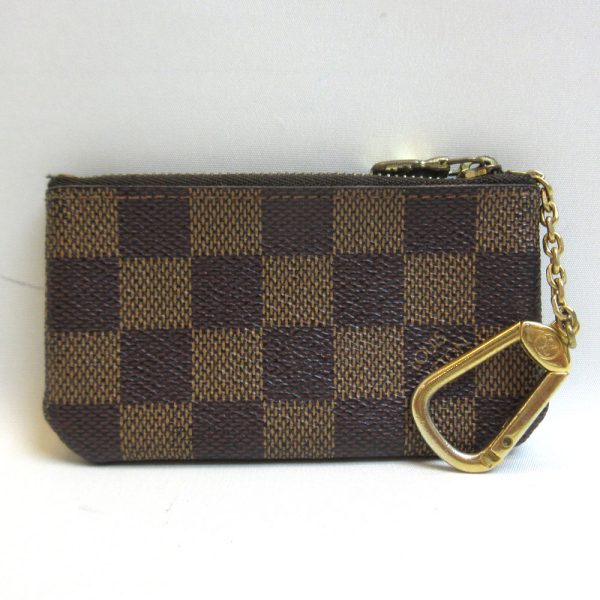 3 lv210718 1u Louis Vuitton Pochette Cle Damier Coin Case Key Ring Accessory