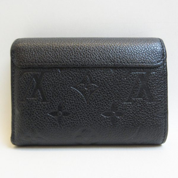 3 lv210826 3ta 01 Louis Vuitton Portefeuille Pont Neuf Noir Black Mini Wallet Empreinte M62184