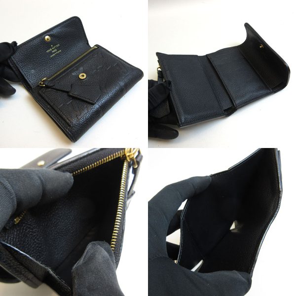 3 lv210826 3ta 03 Louis Vuitton Portefeuille Pont Neuf Noir Black Mini Wallet Empreinte M62184