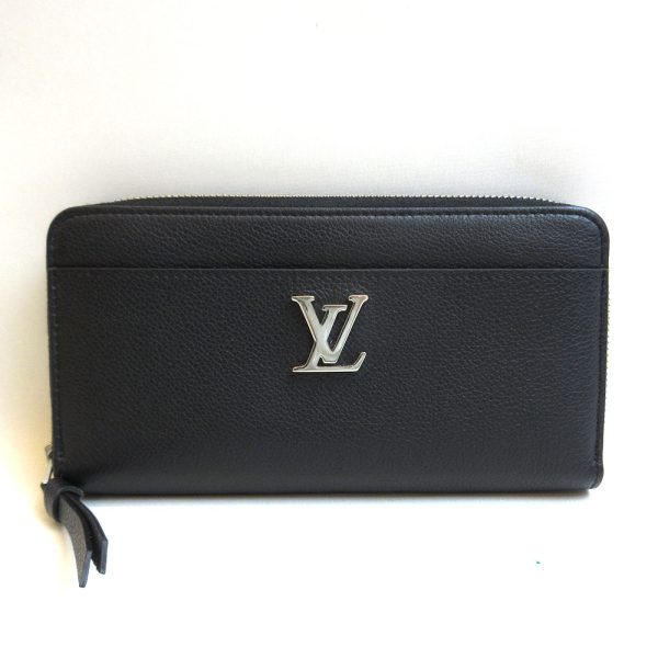 3 lv210930 6ta Louis Vuitton Zippy LockMe Noir Black Wallet Calf M62622