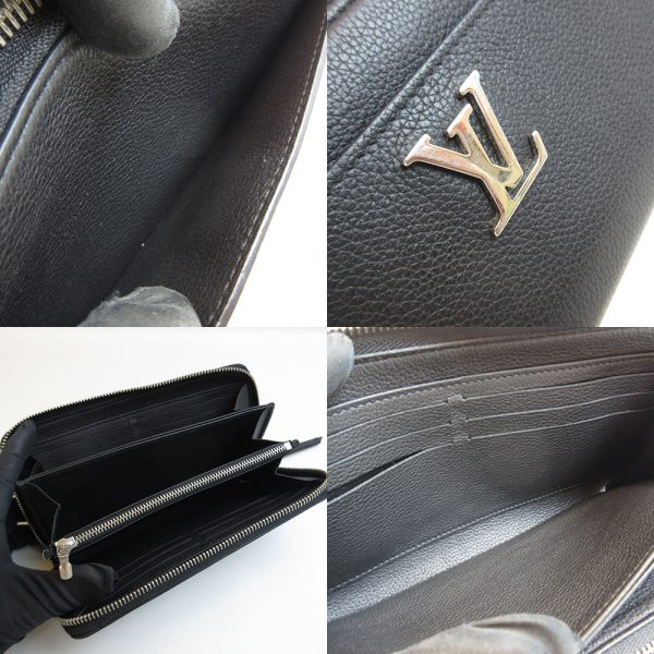 3 lv210930 6ta 03 Louis Vuitton Zippy LockMe Noir Black Wallet Calf M62622