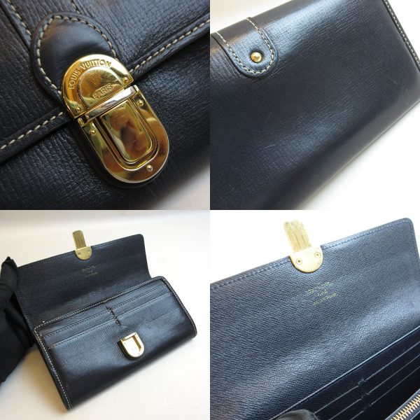 3 lv211011 1 03 Louis Vuitton Long Wallet Portefeuille Sarah Cuir Utah Blue