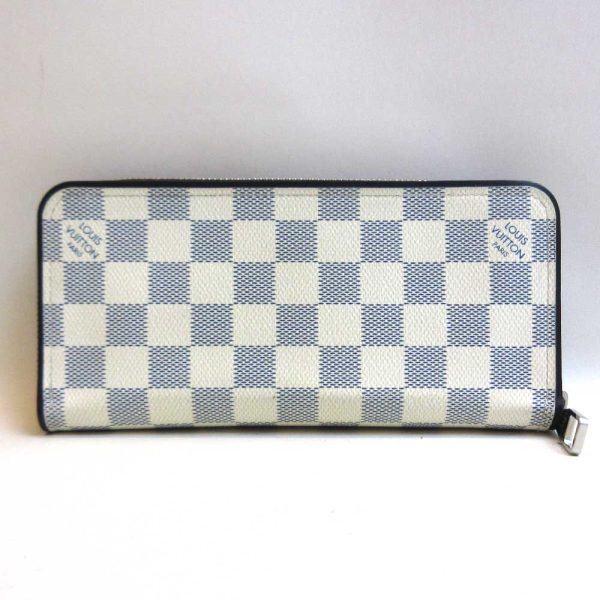 3 lv211028 2ta Louis Vuitton Zippy White Long Wallet Damier Coast