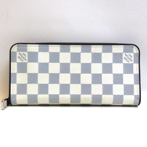 3 lv211028 2ta 01 Louis Vuitton Zippy White Long Wallet Damier Coast