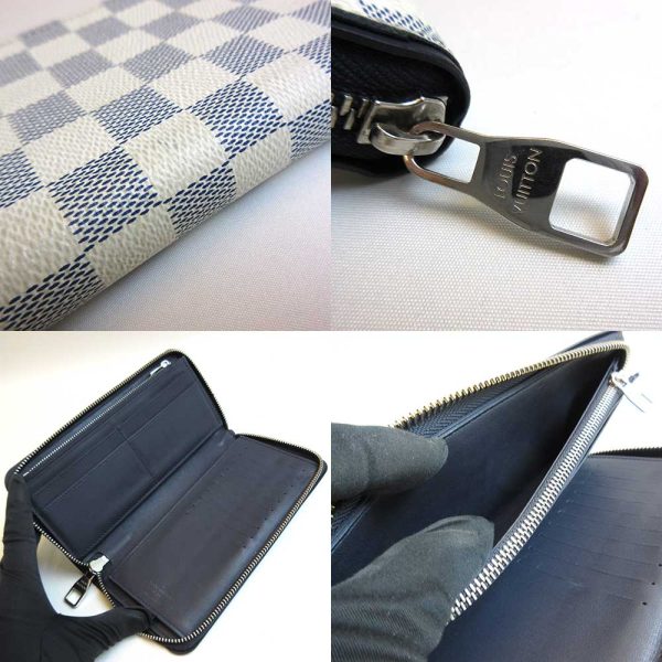 3 lv211028 2ta 03 Louis Vuitton Zippy White Long Wallet Damier Coast