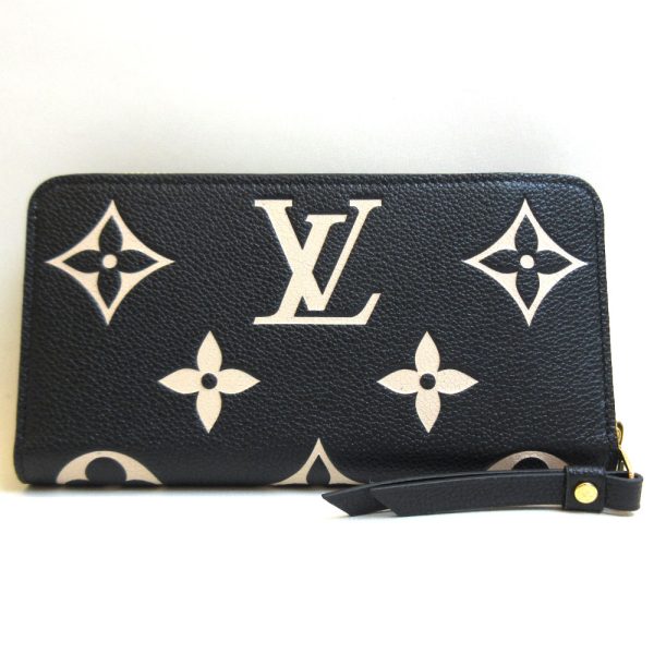 3 lv211110 1u 01 Louis Vuitton Bicolor Empreinte Zippy Black Long Wallet