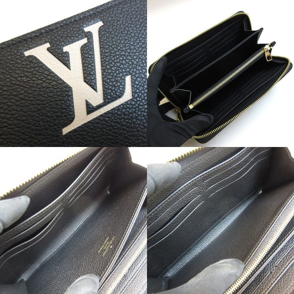 3 lv211110 1u 03 Louis Vuitton Bicolor Empreinte Zippy Black Long Wallet