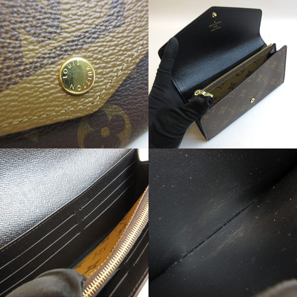 3 lv211118 1ta 03 Louis Vuitton Sarah Brown Long Wallet Giant Reverse M80726