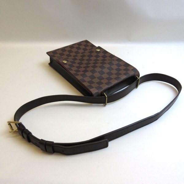 3 lv211224 1ta 02 Louis Vuitton Portobello Ebene Brown Shoulder Bag Damier