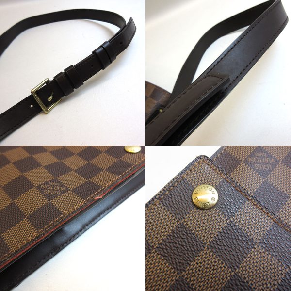 3 lv211224 1ta 04 Louis Vuitton Portobello Ebene Brown Shoulder Bag Damier