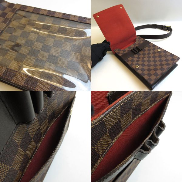 3 lv211224 1ta 05 Louis Vuitton Portobello Ebene Brown Shoulder Bag Damier