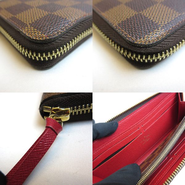 3 lv220130 1ta 02 Louis Vuitton Wallet Portefeuil Clemence Long Wallet Ebene Threes Brown