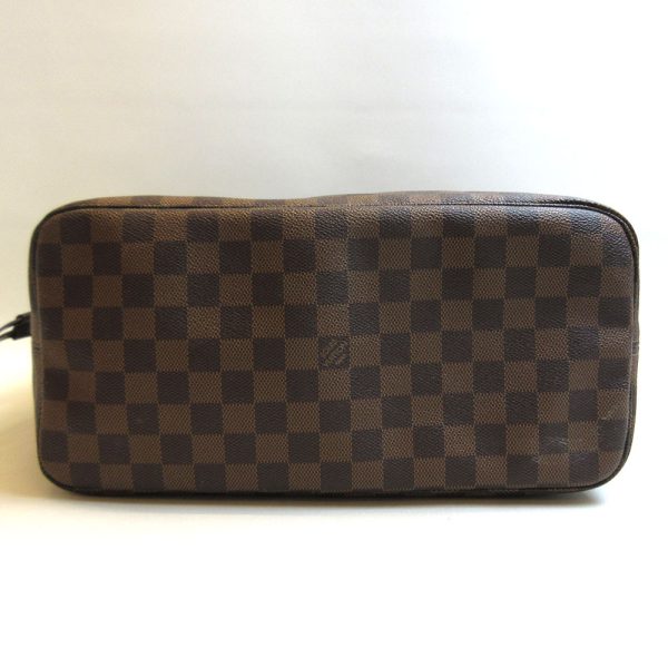 3 lv220131 1ta 02 Louis Vuitton Neverfull MM Ebene Tote Shoulder Bag Damier