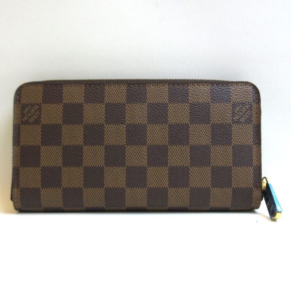 3 lv220218 1ta 01 Louis Vuitton Zippy Wallet Ebene Brown Long Wallet