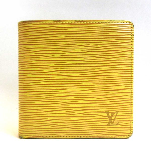 3 lv220224 1ta Louis Vuitton Wallet Portobier Carte Mini Wallet Yellow Epi