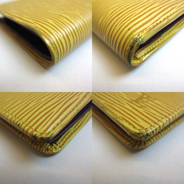 3 lv220224 1ta 02 Louis Vuitton Wallet Portobier Carte Mini Wallet Yellow Epi