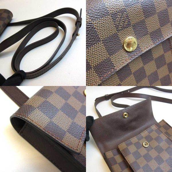 3 lv220526 1ta 04 Louis Vuitton Pimlico Ebene Brown Mini Shoulder Bag Damier