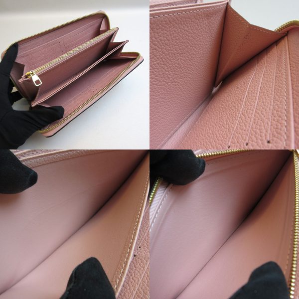 3 lv220616 2u 03 Louis Vuitton Zippy Pink Long Wallet Empreinte M64090