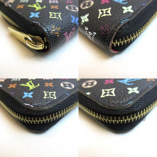 3 lv220722 1u 02 Louis Vuitton Zippy Wallet Monogram Multi Black Long Wallet