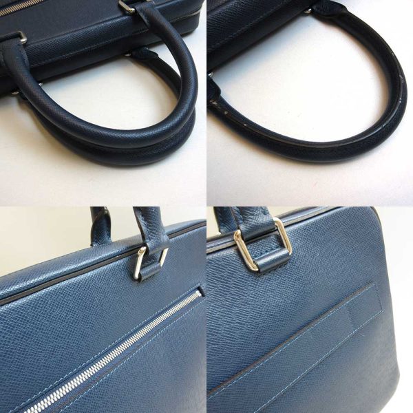 3 lv220804 1ta 03 Louis Vuitton Porte Cuman Blue Bag Briefcase 2way Taiga